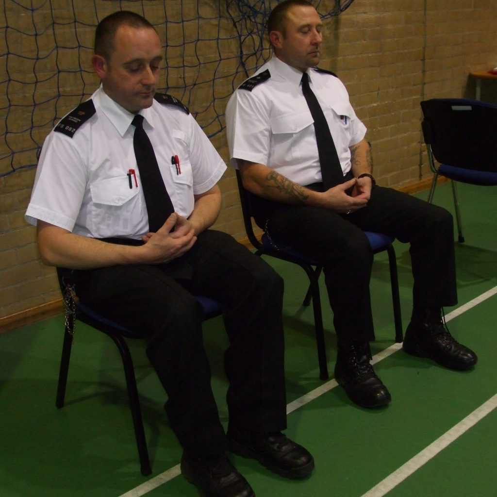 Prison Officers doing Yoga