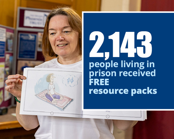 Graphic: 2,143 people living in prisons received FREE resource packs